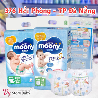 Freeship Bỉm Moony xanh CHO BÉ TỪ SƠ SINH ĐỦ SIZE