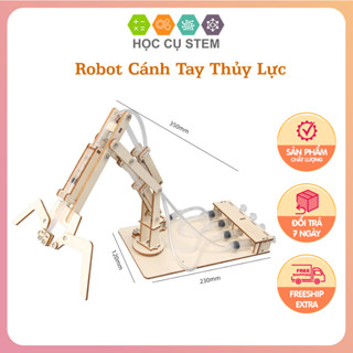  Cánh Tay Thủy Lực Robot Điều Khiển Xi Lanh 4 Cấp - Mô Hình Diy Lắp Ráp Đồ Chơi Khoa Học Stem 
