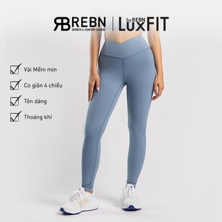 Quần leggings thể thao tập gym yoga lưng cao vải LuxFit cao cấp Reborn - High Rise Leggings