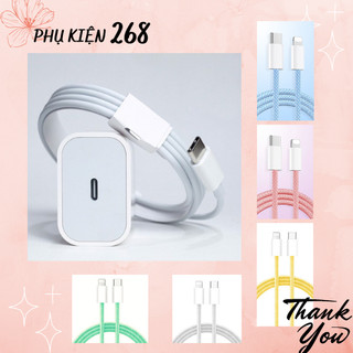 Bộ sạc củ - cáp sạc pd 20w - sạc nhanh cho iphone cáp imac