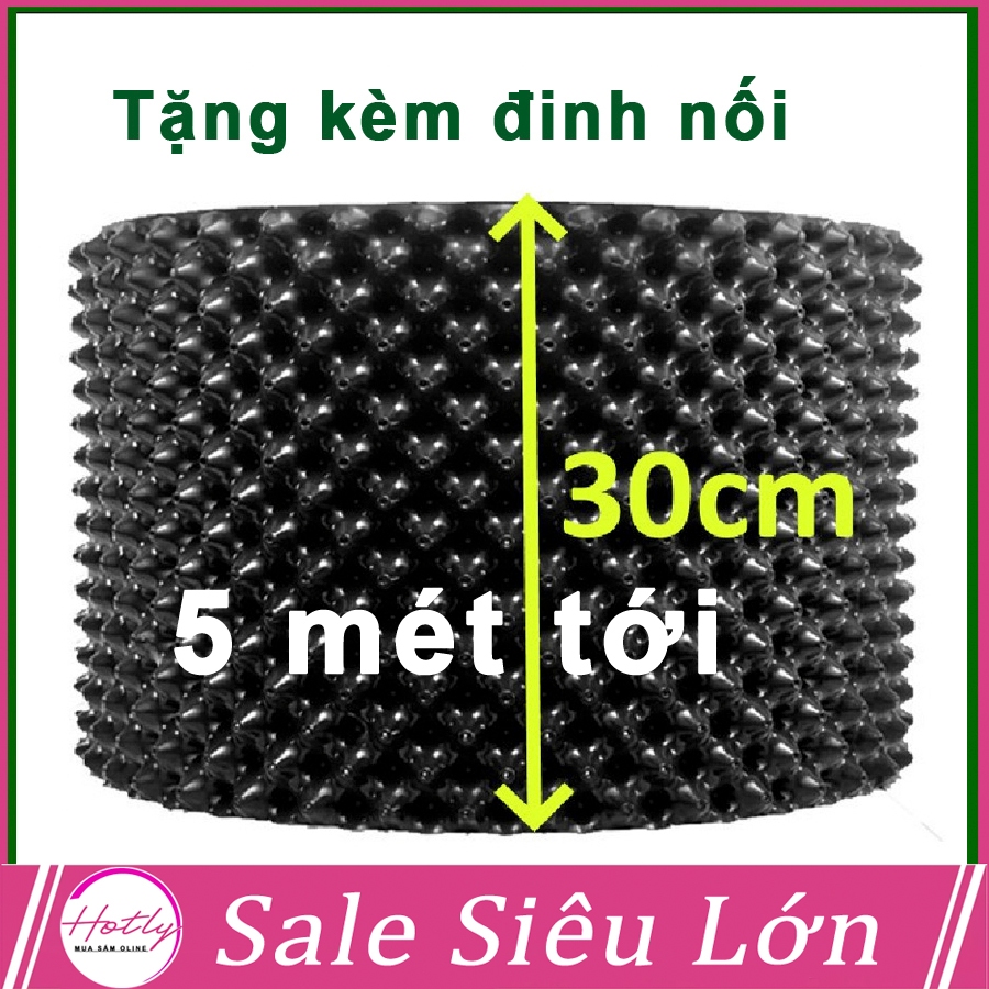 [SALE] 5 MÉT Bầu ươm cây V6 CAO 30CM dày 6mm, cắt theo mét dài khách đặt, tặng ốc vít-77900