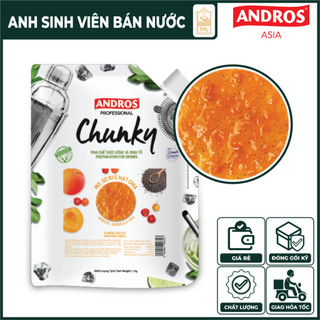 Mứt trái cây chunky andros túi 1kg - mơ, sơ ri & hạt chia
