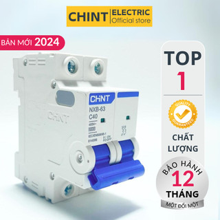 Aptomat mcb 2 pha attomat hãng chint nxb-63 6a, 10a, 16a, 25a, 32a, 40a, 50a, 63a dòng cắt 6ka
