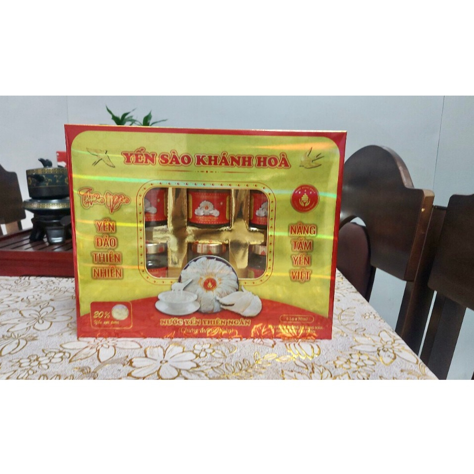 ( Hoả Tốc HCM ) Nước Yến Sào 20% Hộp Quà Tặng (Hũ 70ml x 6) Kèm Túi Xách - Tăng Cường Sức Khỏe, Bồi Bổ Cơ Thể