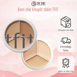  Kem che khuyết điểm 3 màu TFIT Triệt Sắc Và Che Phủ Quầng Thâm Mắt Và Mặt Chuyên Nghiệp 15g 