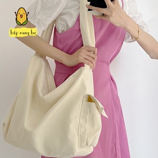 Túi tote canvas đeo chéo trống túi hộpĐi Học đi chơi nam nữ unisex Đựng Sách A4, laptop 14inch Baprangbo2312