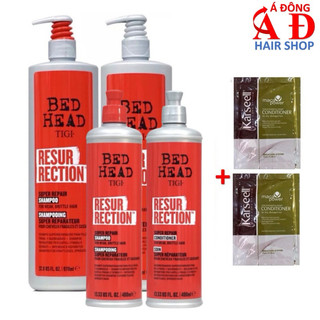 BỘ DẦU GỘI XẢ TIGI BED HEAD ĐỎ PHỤC HỒI TÓC HƯ TỔN NẶNG CẤP ĐỘ 3 SIÊU MỀM MƯỢT CHÍNH HÃNG MỸ + 2 GÓI XẢ KARSEELL 15ML