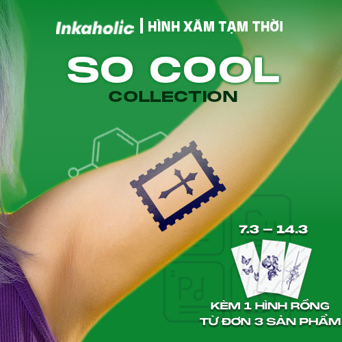 [SO-COOL Collection] Hình xăm dán tạm thời Inkaholic Y HỆT xăm thật trong 15 ngày, chống nước 100%