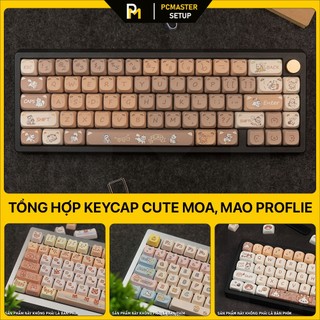 Keycap bộ sưu tập MOA chất liệu nhựa PBT cạnh dày 1.5mm công nghệ in dyesub không mờ của Pcmaster