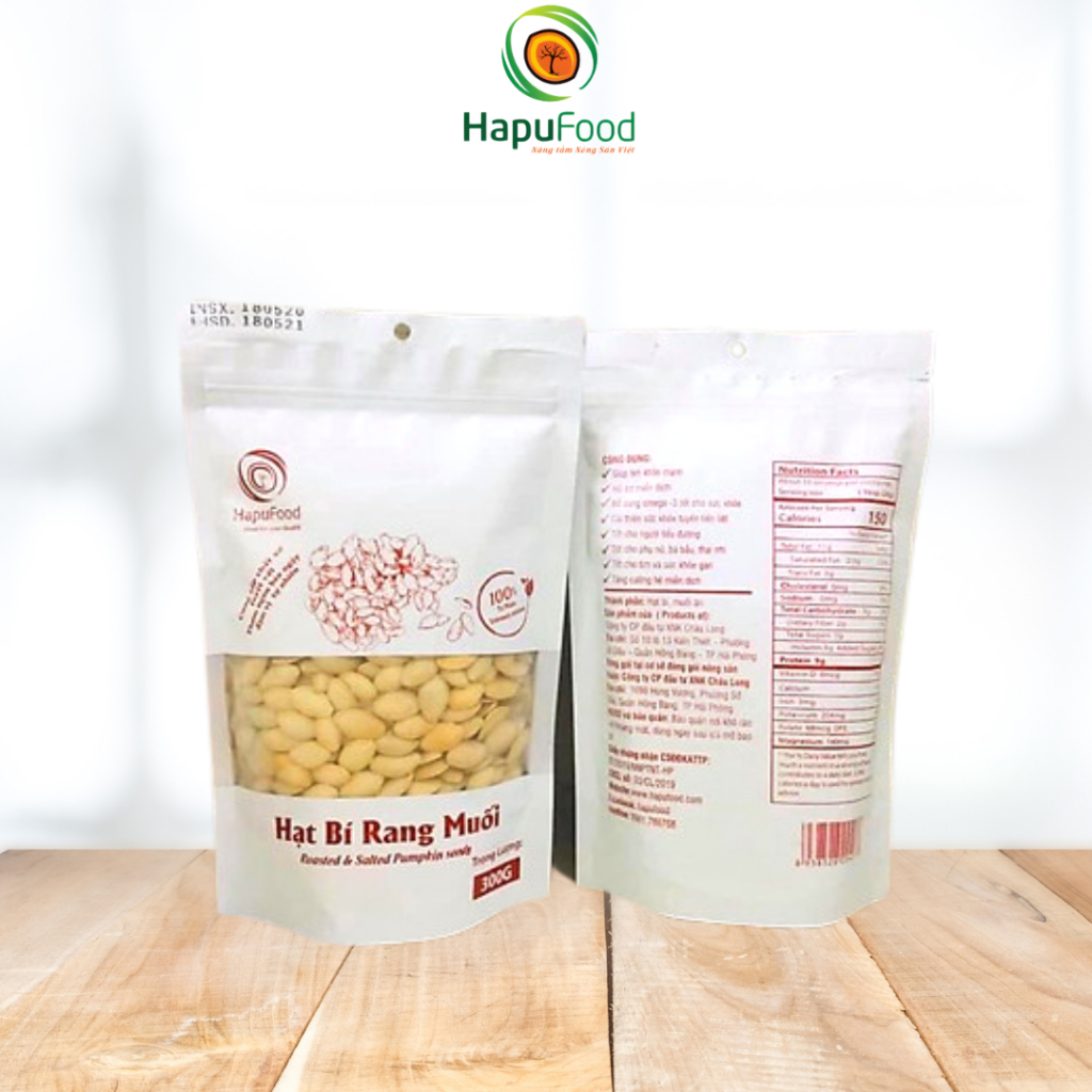 Hạt bí rang muối HAPUFOOD 300g - thơm ngon, béo ngậy