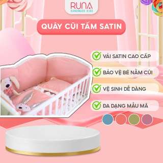 Combo phụ kiện cho cũi RUNA KIDS chất liệu Satin Hàn cao cấp, mềm mịn, an toàn cho da bé