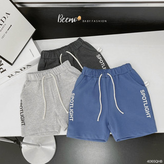 Quần short, quần đùi da cá phối chữ cá tính Beemo FASHION cho bé