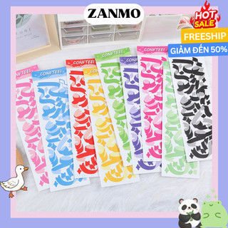 Zanmo tấm hình dán sticker dải ruy băng decor toploader