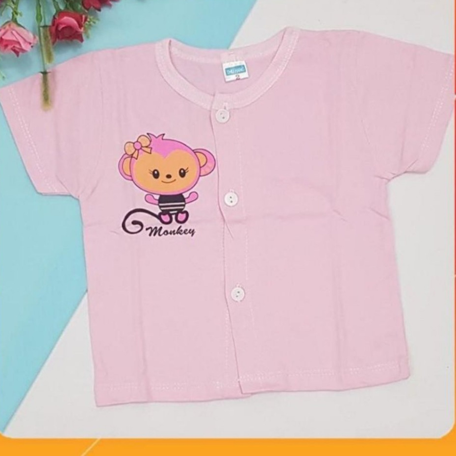 Áo cộc tay sơ sinh in họa tiết  cho bé yêu từ 3 đến 8kg.