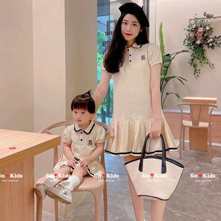 Váy cho bé gái , Váy polo đuôi cá tag gấu đáng yêu cho bé gái 10-28kg
