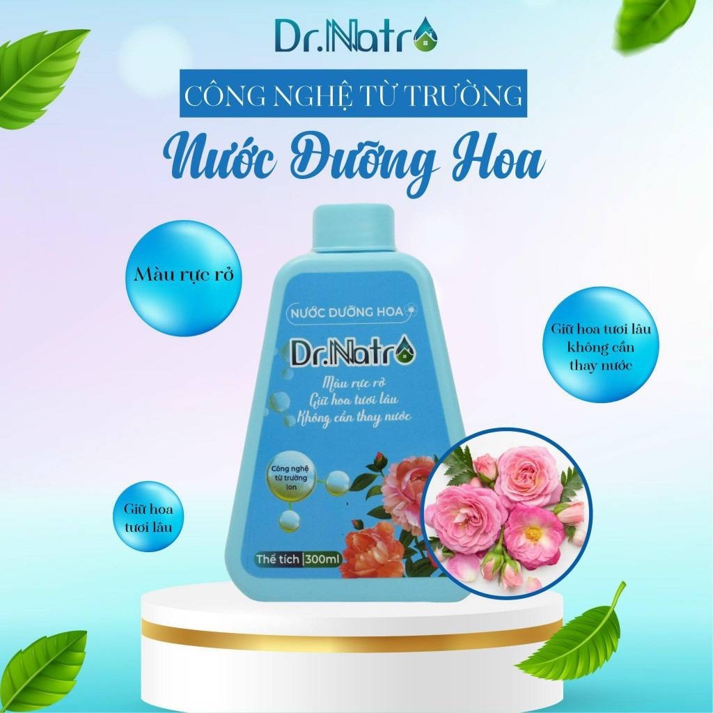 Nước dưỡng hoa Dr Natro - Giữ hoa tươi lâu gấp 3 - 5 lần, màu sắc đẹp - Chai 300ml