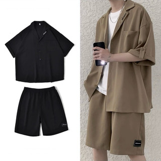 Bộ đồ nam áo Vest quần short chất liệu chéo Hàn phom thụng