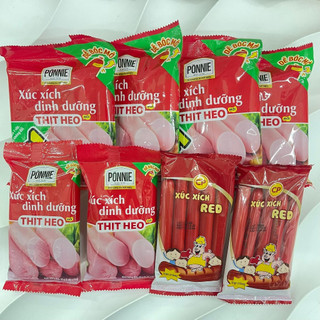 Xúc xích ponnie - xúc xích dinh dưỡng thịt heo gói 5 cây - xúc xích gói 198g
