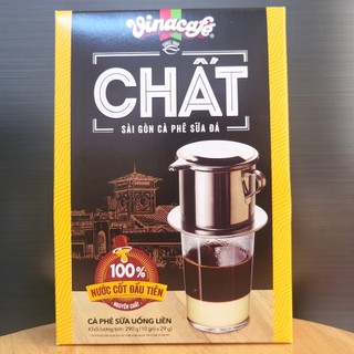 Hộp chất 290g / vinacafe 10 gói - sài gòn cà phê sữa đá uống liền / milk coffee instant