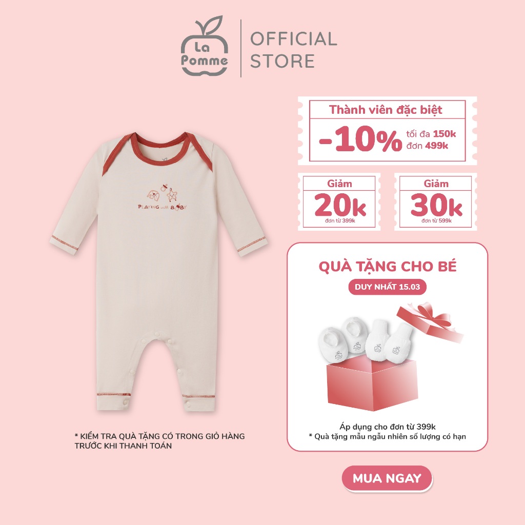 (DUY NHẤT 15/3 - MUA ĐƠN TỪ 399K NHẬN NGAY QUÀ TẶNG) Body dài tay La Pomme viền màu