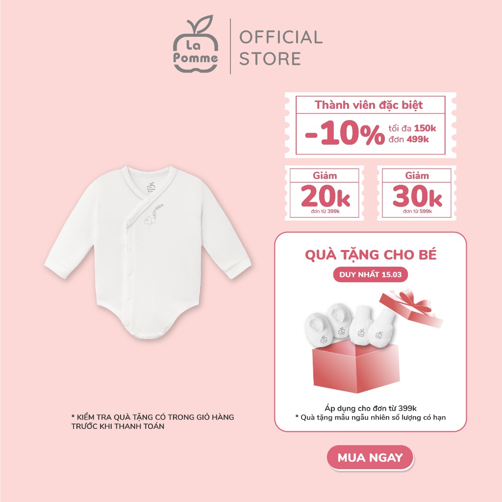(DUY NHẤT 15/3 - MUA ĐƠN TỪ 399K NHẬN NGAY QUÀ TẶNG) Body chip dài tay La Pomme vườn cổ tích