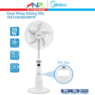 Quạt Cây Đa Năng Midea MFS18ODOBPW / FS45-23MRD (Động Cơ DC inverter 30w, Có Pin Sạc Điện)