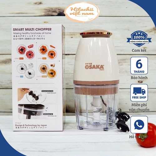 Máy Xay Sinh Tố Osaka Chính Hãng, Cối xay Đa Năng Cầm Tay Bền Đẹp, Xay Thịt, Xay Cua, Xay Đá