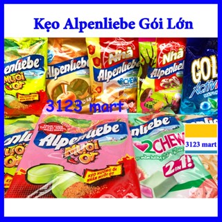 Kẹo Alpenliebe GÓI LỚN xoài muối ớt, bạc hà socola, dâu kem,sữa caramen, dâu nho mềm, dâu xí muội,cam dưa hấu, hồng trà