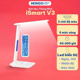 [Bảo hành 1 đổi 1] Đèn Bàn Học Chống Cận Cao Cấp DERGO ISmart V3 Màn Hình Điện Tử Đa Chức Năng
