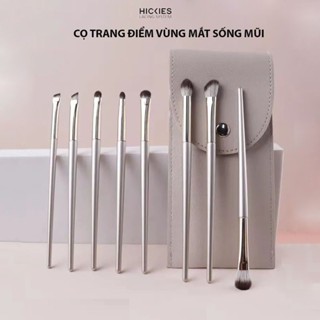 Bộ Cọ Trang Điểm Vùng Mắt, Sống Mũi, Travel Makeup, Natural Eyeliner Eyebrow Eye Set - HICKIES LACING SYSTEM