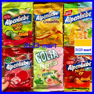 MỚI (Có hàng +2 viên) Kẹo Alpenliebe GÓI NHỎ Golia, Mentos, xoài muối ớt, dâu kem, caramen, dâu nho, cafe,hồng trà sữa