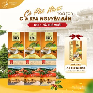 Combo 3 hộp Cà Phê Sầu Riêng, 3 Hộp Cà Phê Muối, Cà Phê Loại ĐẶC BIỆT THƠM NGON TIỆN LỢI - DURICA - LE PLATEAU COFFEE