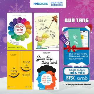 Combo sách giao tiếp thông minh, giao tiếp 360 độ, sự thông minh trong hài hước, viết gì cũng chuẩn nói gì cũng hay