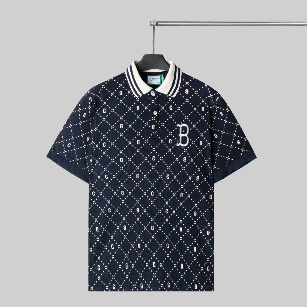 Áo Polo The Bad God Cao Cấp - Áo Polo Logo Thêu Chữ B In Full Toàn Thân Năng Động Cá Tính