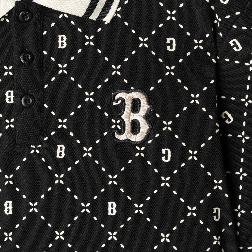 Áo Polo The Bad God Cao Cấp - Áo Polo Logo Thêu Chữ B In Full Toàn Thân Năng Động Cá Tính