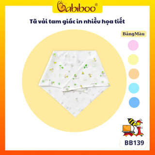 Tã vải tam giác Babiboo tả vải cotton mềm mại in nhiều họa tiết đáng yêu( set/3 chiếc )- BB139