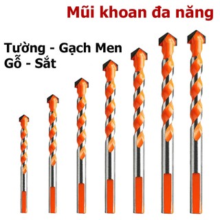 Mũi Khoan Đa Năng Chuyên Khoan Gạch Men Tường, Sắt - Với thiết kế Đầu hợp Kim Siêu Cứng