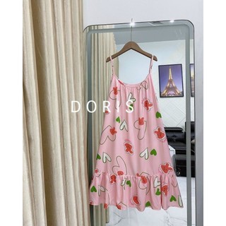 Váy bầu lanh lụa 2 dây LH siêu mát đẹp