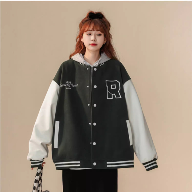 Áo Khoác Hoodie Zip 2 Màu Nam Nữ Unisex - Áo khoác nỉ mũ form rộng nỉ bông dày dặn, mềm mịn thêu chữ R | BigBuy360 - bigbuy360.vn