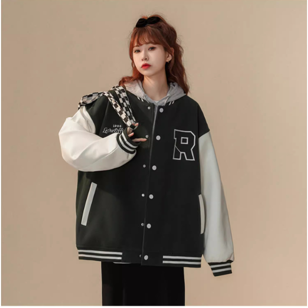 Áo Khoác Hoodie Zip 2 Màu Nam Nữ Unisex - Áo khoác nỉ mũ form rộng nỉ bông dày dặn, mềm mịn thêu chữ R | BigBuy360 - bigbuy360.vn