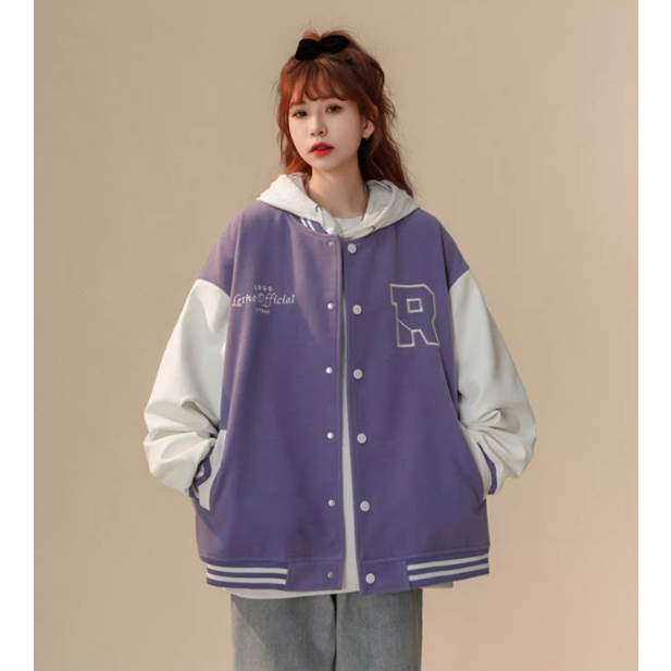 Áo Khoác Hoodie Zip 2 Màu Nam Nữ Unisex - Áo khoác nỉ mũ form rộng nỉ bông dày dặn, mềm mịn thêu chữ R | BigBuy360 - bigbuy360.vn