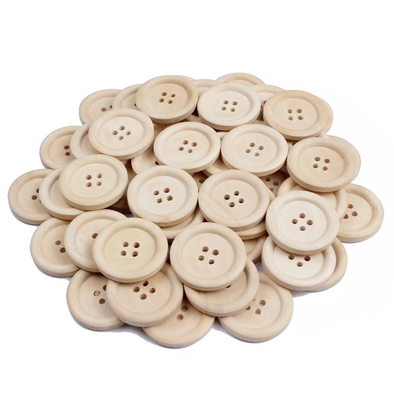 Cúc áo gỗ 4 lỗ