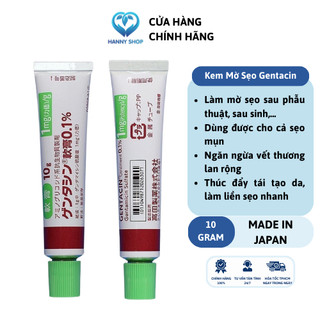 Kem mờ sẹo Gentacin, làm mờ sẹo lồi, sẹo rỗ, sẹo thâm Nhật Bản 10g