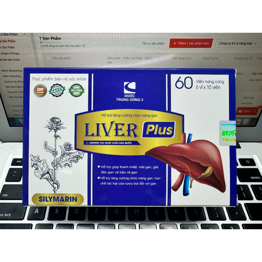 Viên uống Hỗ trợ giải độc gan LIVER PLUS - Hộp 60 viên