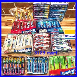   SỈ từ 2,3,6 lốc   Lốc 16 thỏi  Kẹo thỏi   cây Alpenliebe Mentos Golia đủ loại kẹo mềm kẹo cứng bạc hà 