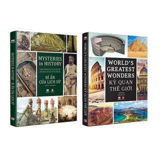 Combo sách - Kỳ quan thế giới, Bí ẩn của lịch sử - Á Châu Books, bìa cứng in màu