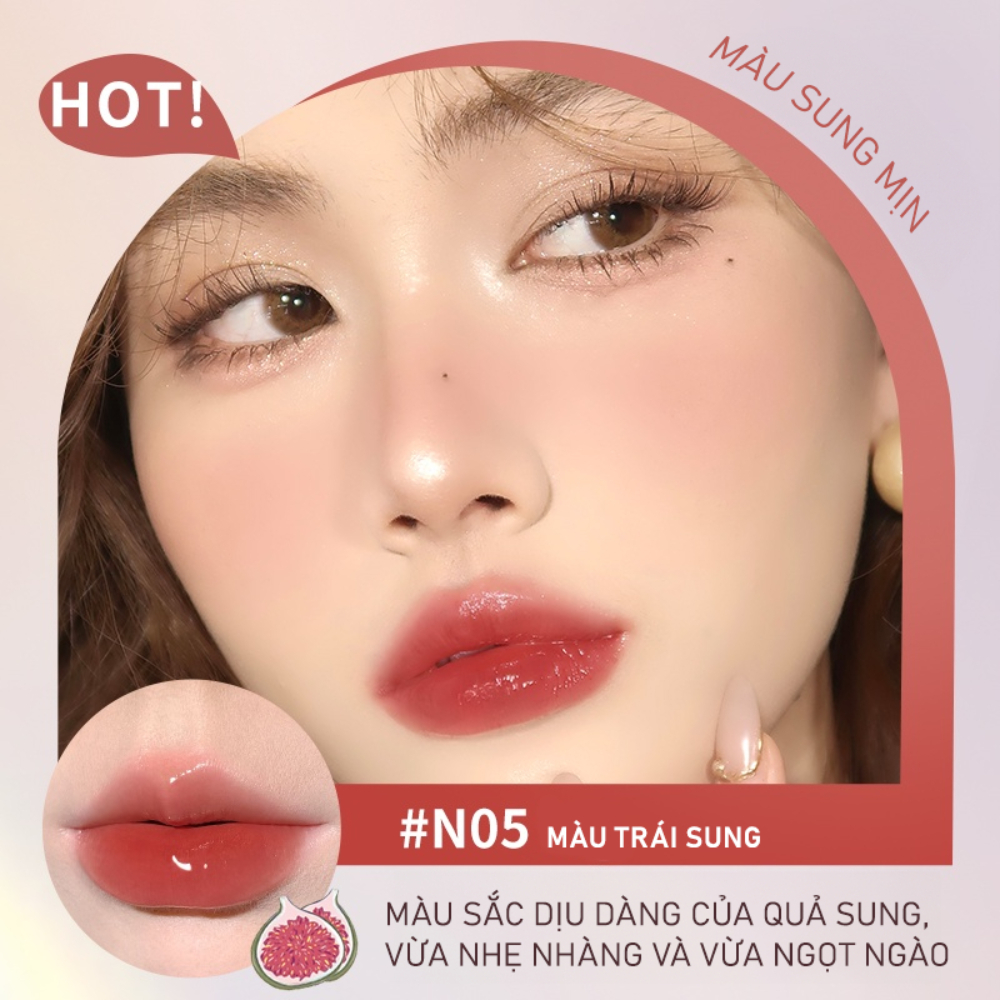 Son tint Judydoll Ice Tea Mirror mật ong thạch thủy tinh
