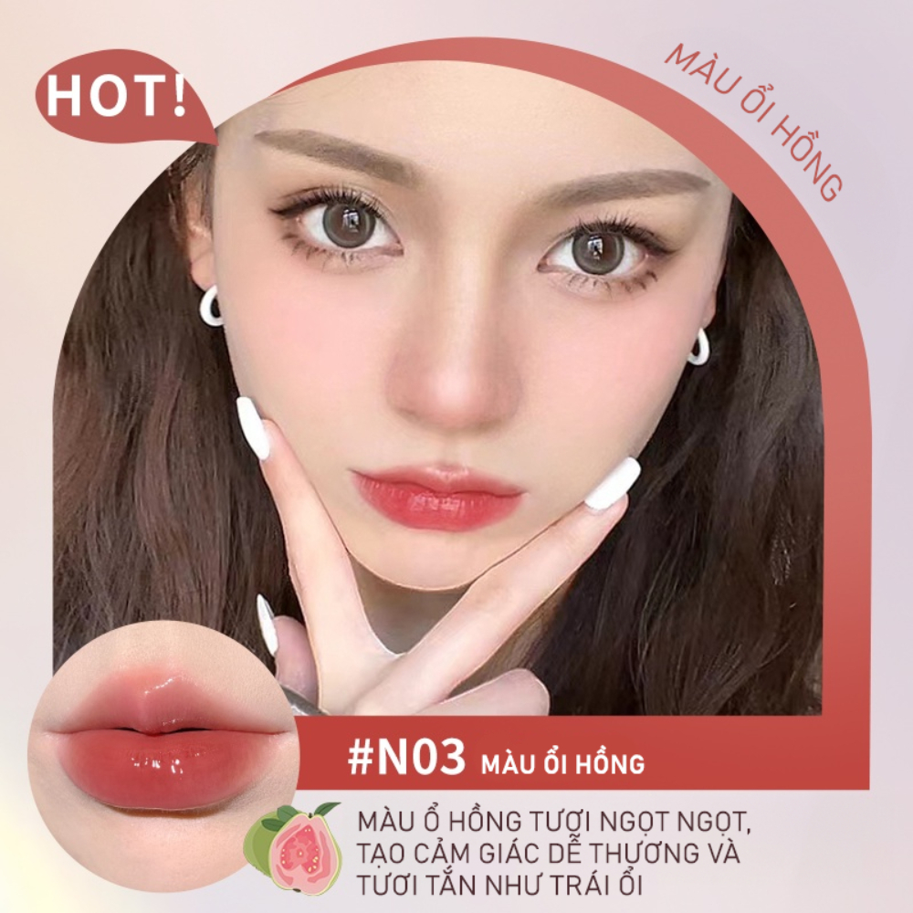 Son tint Judydoll Ice Tea Mirror mật ong thạch thủy tinh