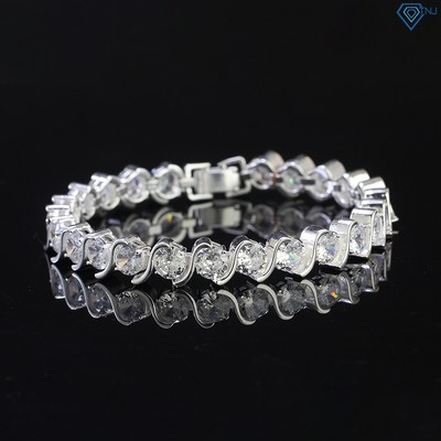 Lắc bạc Tennis cho nam đính đá 6ly độc đáo phong cách cá tính LTA0127 - Trang Sức TNJ