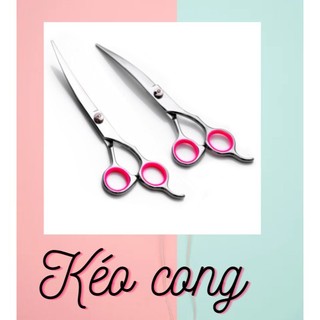 Kéo cắt lông chó mèo Kéo cong inox bảo hành 12 tháng
